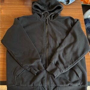 Carhartt Men's Black Zip-Up Sweater Rain Defense